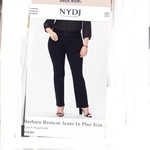 NYDJ Black bootcut Barbara jeans, size 16W